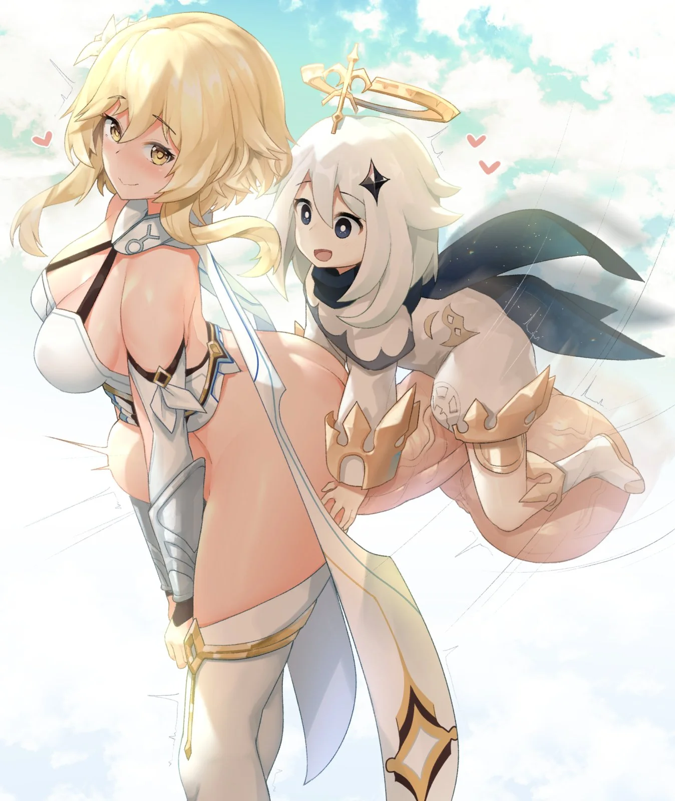 Lumine & Paimon Futanari Genshin Hentai